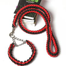 Wholesale Braided Rope Leash Mountain Climbing Nylon Braided Heavy Duty Dog Training Leash For Dogs With P Chain Collar